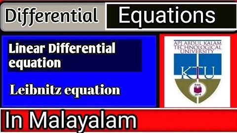 Linear differential equation | solution of first order first degree differential equation | Module 1
