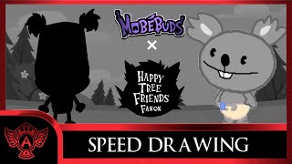 Drawing Character: Happy Tree Friends Fanon - Koy | in Mobebuds Style