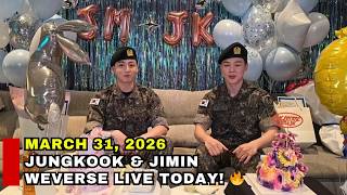 🔴 [MULTI SUB] Jungkook & Jimin LIVE Today (March 31, 2026) | Full Weverse Live 💜
