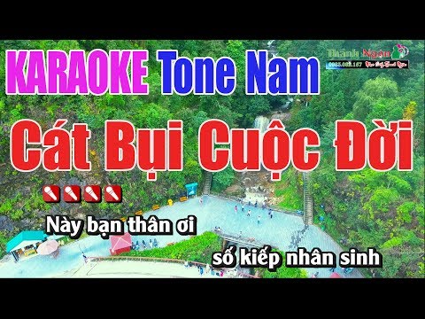 Cát Bụi Cuộc Đời Karaoke || Tone Nam - Nhạc Sống Thnah Ngân