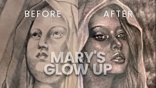MARIA'S GLOW UP⚡Tattoo Glowup Time Lapse by Tattoo Artist Electric Linda