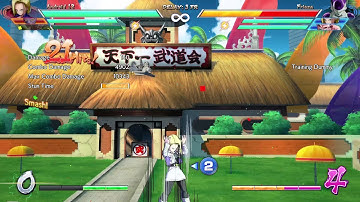 Dragon Ball FighterZ - Android 18 + Android 16 (assist) 5.7k 1-bar combo