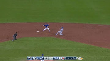LAD@TOR: Barney, Tulo team up for double play