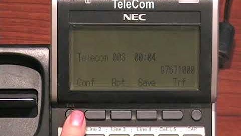 NEC Explanation of Soft Keys 1