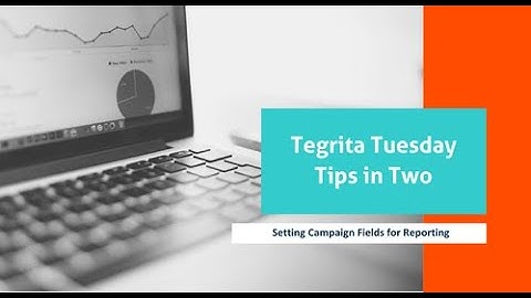 Tegrita Tuesday Tips In Two - Setting Campaign Fields for Reporting