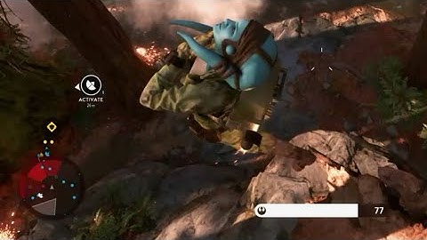 Darth Vader Force chokes mid air - Star Wars Battlefront