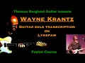 Wayne krantz on lynxpaw  guitar solo transcription