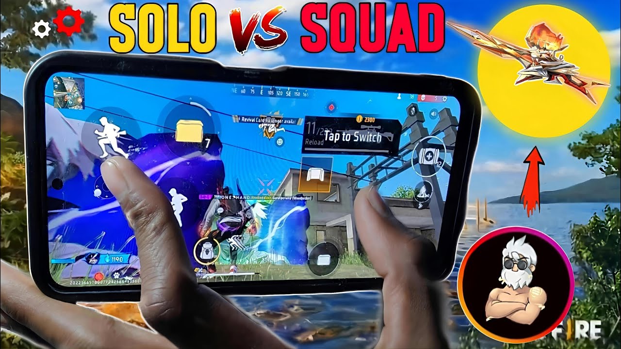 Solo vs squad br rankd 💯 hand game play ⏯️ poco X5 📱 #trainingvideo @ONEHANDGAMING-ff 
