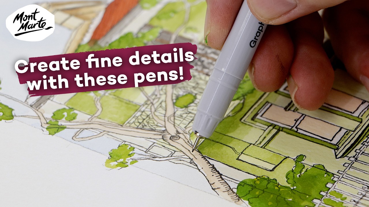 Technical Drawing Pens Premium 12pc Product Demo - YouTube