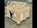 Timelapse helping old man build a cozy house