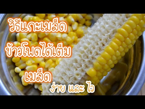 วิธีแกะเมล็ดข้าวโพดอย่างง่าย และไว ให้ได้เต็มเมล็ด