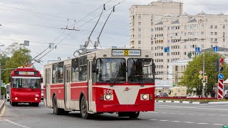 Поездка на троллейбусе ЗиУ-682Г [Г00] №206 Маршрут №8 (Кольцевой) Пл. Ленина - Пл. Ленина Владимир