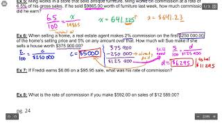 Calculating Pay: Piecework and Commission + Simple Contractor Bidding Examples (Multi-Step Problems)