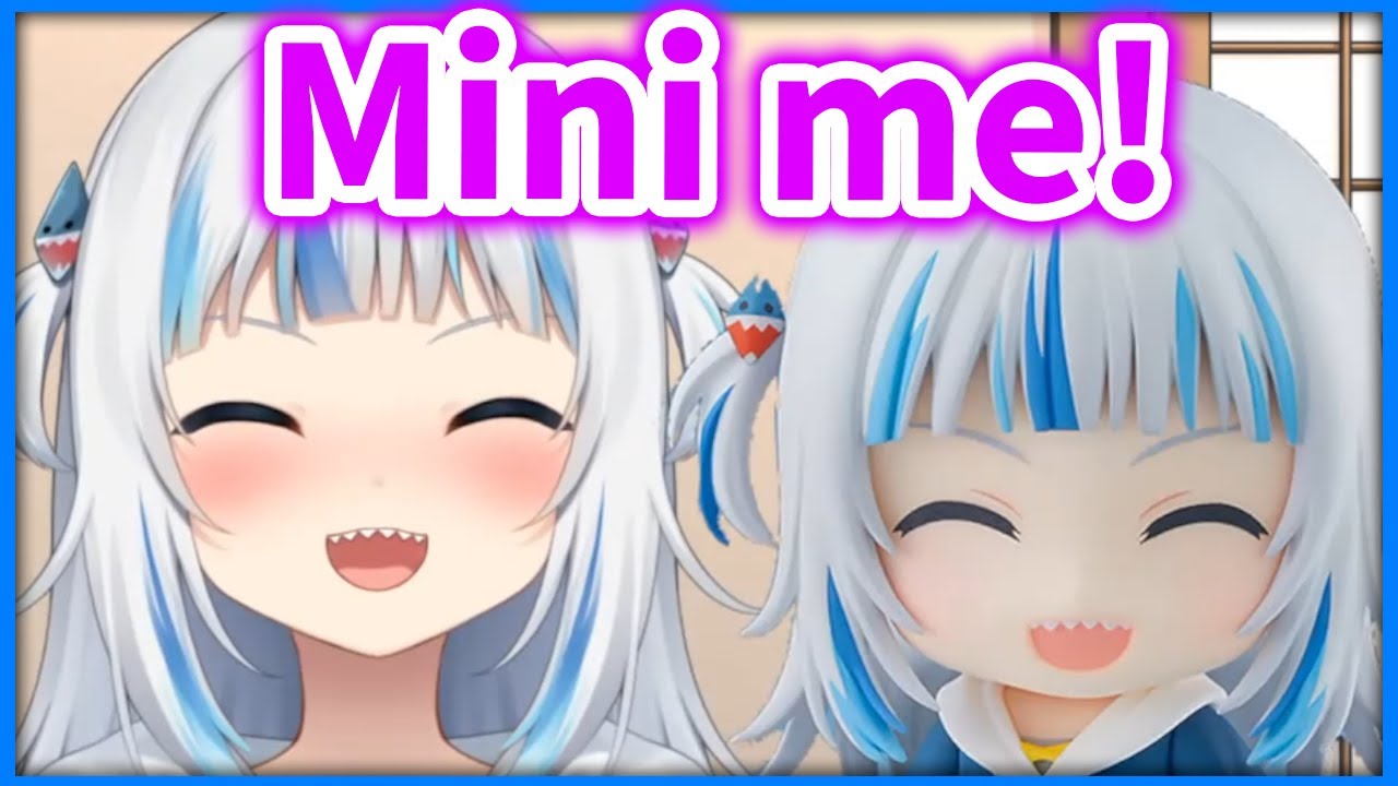 Gura tries to make the same Face as her Toy and it's the Cutest thing Ever【Gawr Gura / HololiveEN】