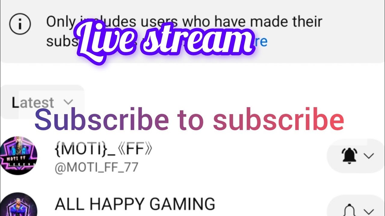 subscribe to subscribe live stream - YouTube