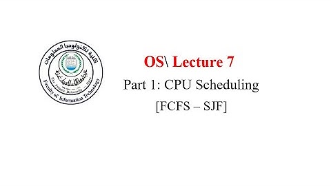 Lecture 7: CPU Scheduling part1 on ubuntu