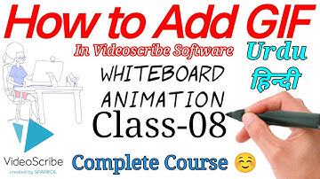 How to Add GIFS in Videoscribe Software| Whiteboard Animation Course|Videoscribe Tourtial