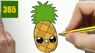 Hur Man Ritar Ananas Kawaii Steg För Steg - Kawaii Ritningar Lätt