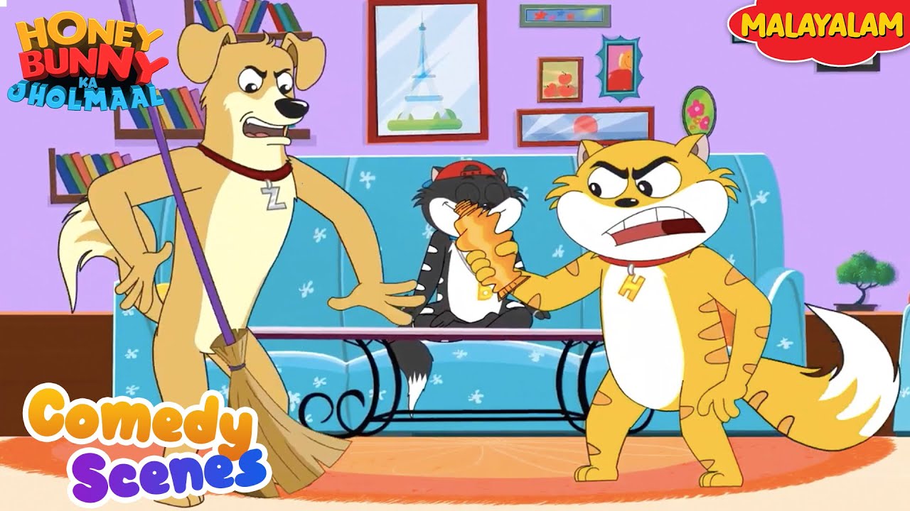 Honey Bunny Comedy Scenes | Cartoon For Kids | Compilation-73 | YO Kids Malayalam | S21