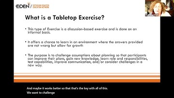 An Introduction to Tabletop Exercises