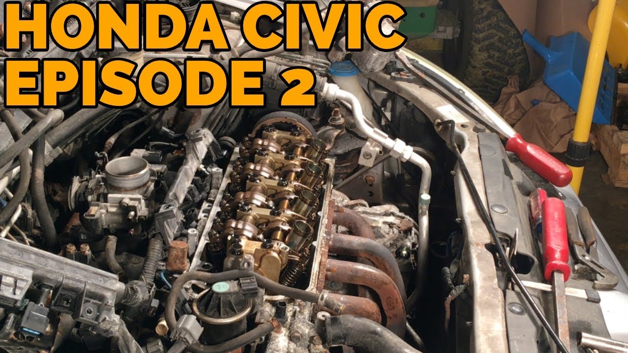 Honda Civic Blown Head Gasket - Episode 2 - Engine Disassembly - YouTube