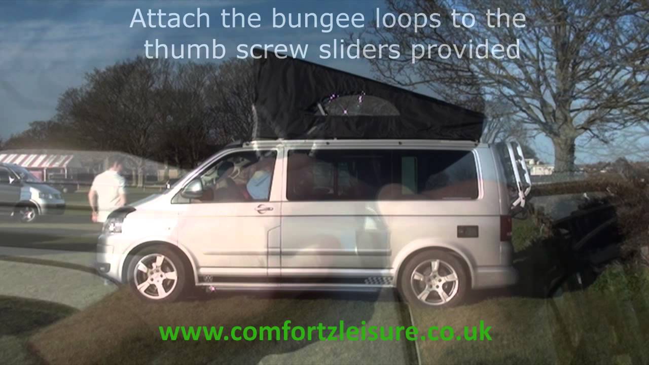 How to fit a Cali-Topper - VW California Roof Cover - YouTube