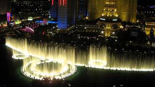 Bellagio Fountains at night Las Vegas