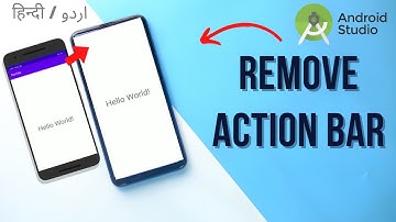 how to Remove Action Bar in Android | How to Hide Title Bar in Android Studio | Hide Action Bar