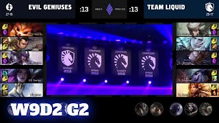 Evil Geniuses vs Team Liquid | Week 9 Day 2 S11 LCS Summer 2021 | EG vs TL W9D2 Full Game