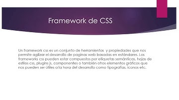 1 ¿Qué es un framework de css?