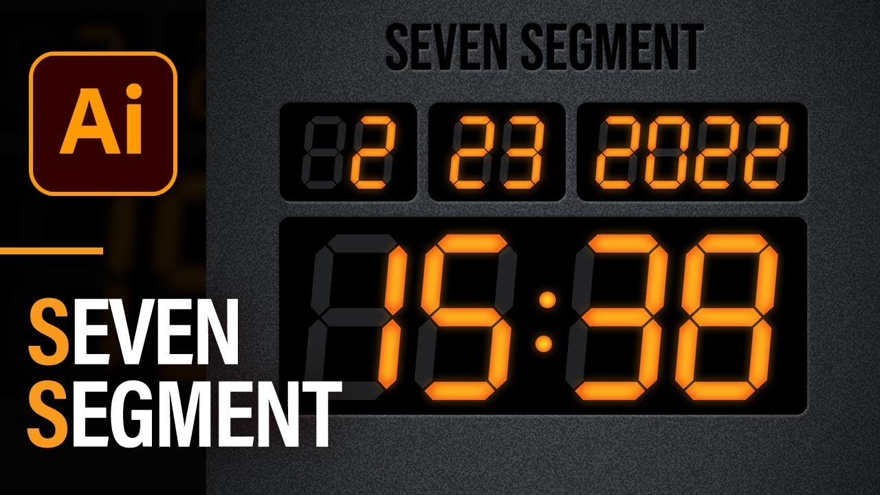 How to Create Seven Segment Font in Illustrator - YouTube