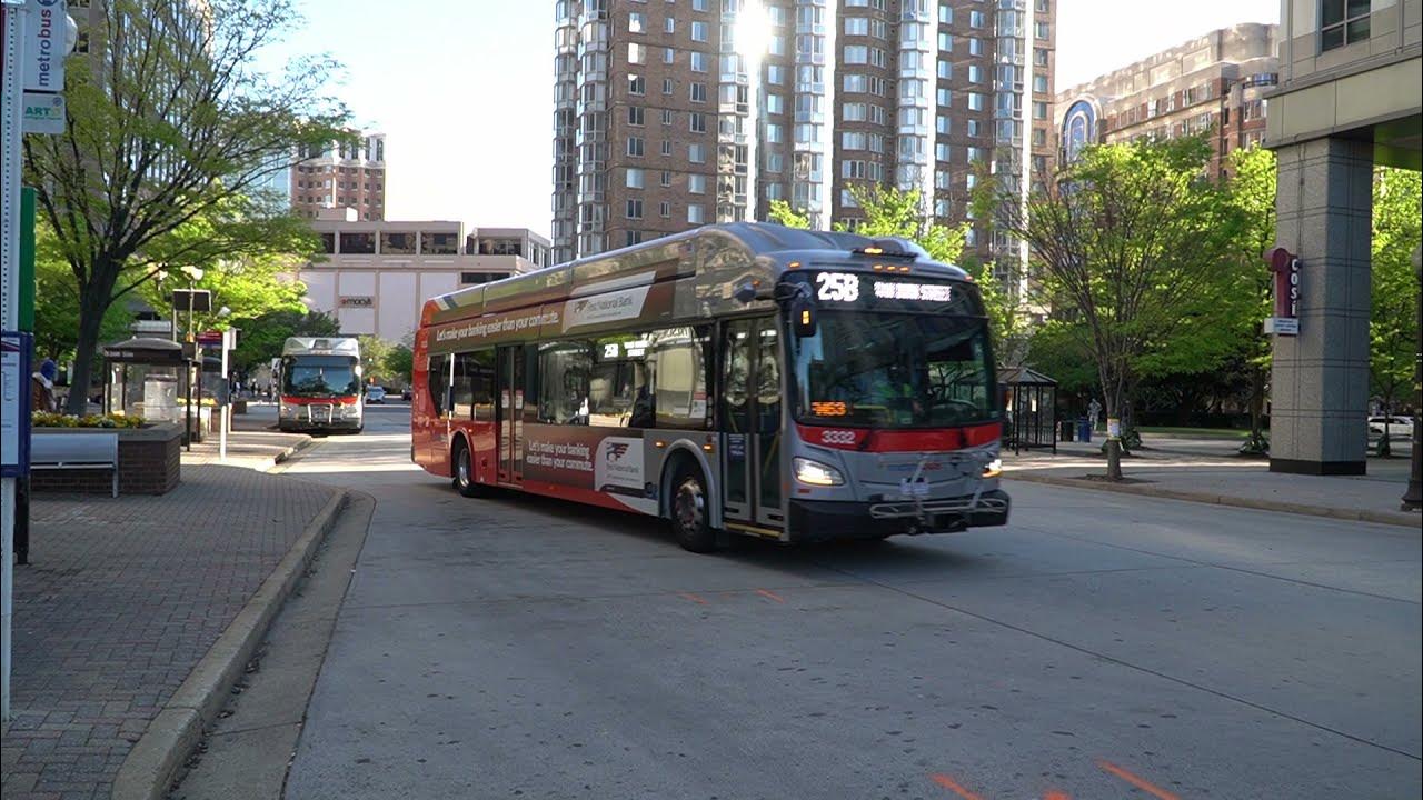 WMATA New Flyer XN40 3332 Route 25B Ballston Metro Station YouTube