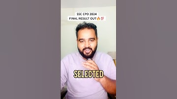 FINALLY SSC CPO 2024 RESULT OUT🔥🫵🏻💯| #ssccpo2025 #ssccpo2024 #ssccgl