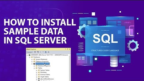 How to install sample data in SQL Server - AdventureWorks 2024