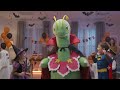 Vampire Meganium Dancing With Kids At Halloween Party (Caped Pokemon Mascot)