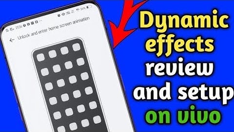 Dynamic effects review and setup on vivo s1||Gadgets for U