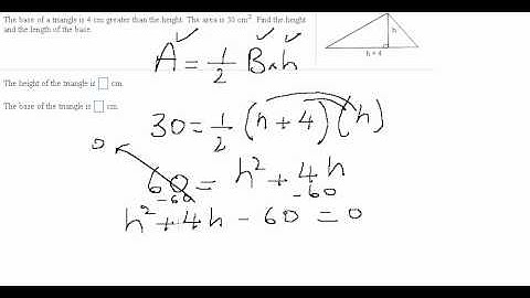 Solving for the height of the triangle