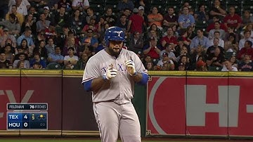Prince plates Beltre on a double to left