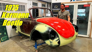 BUILD A BUG!! We Paint A Lovely Home Restoration VW Karmann Beetle Convertible!