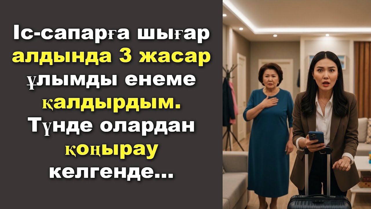 Іс-сапарға шығар алдында 3 жасар ұлымды енеме қалдырдым. Түнде олардан қоңырау келгенде