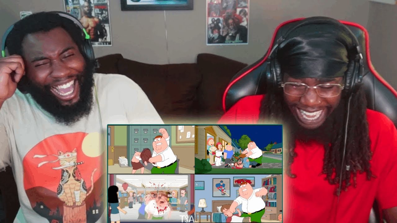 Everyone Getting Beat Up in Family Guy (Compilation) | SmokeCounty JK Reaction