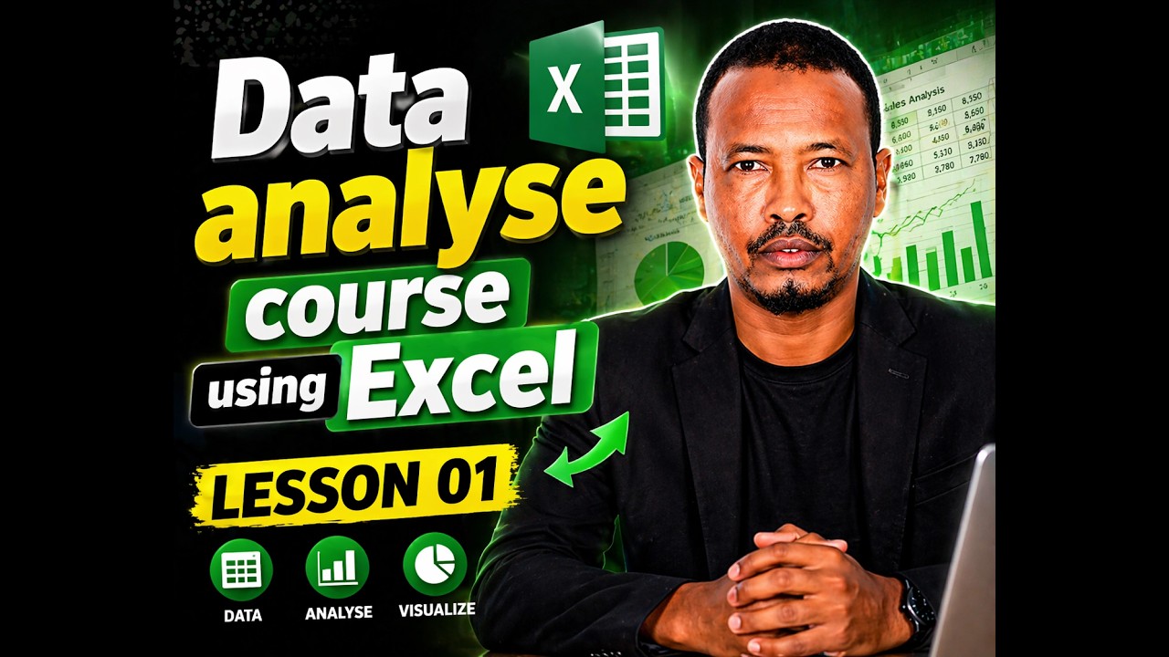Data analyse course using Excel lesson 01 - YouTube