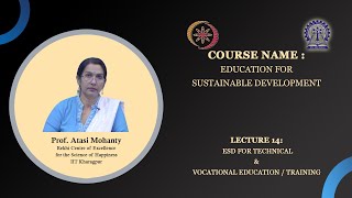 Lecture 14: ESD for Technical & Vocational Education / Training