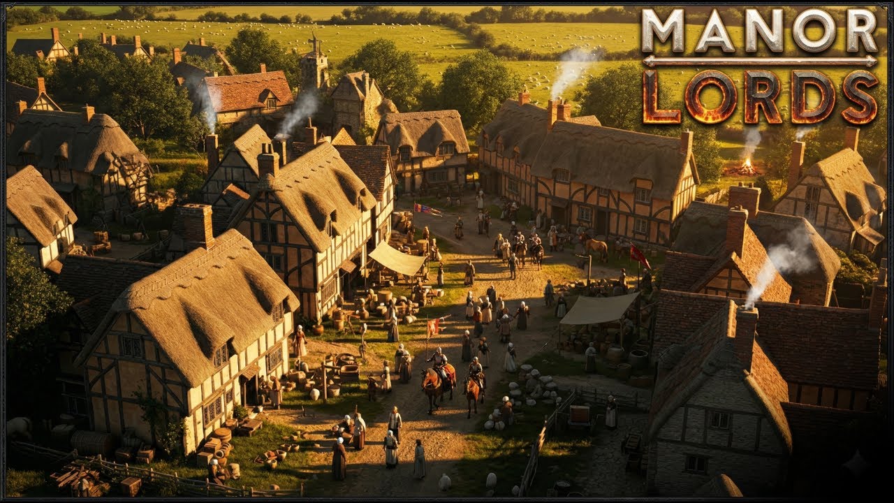 Realistic English 14th Century Manor Lords Village Build - YouTube