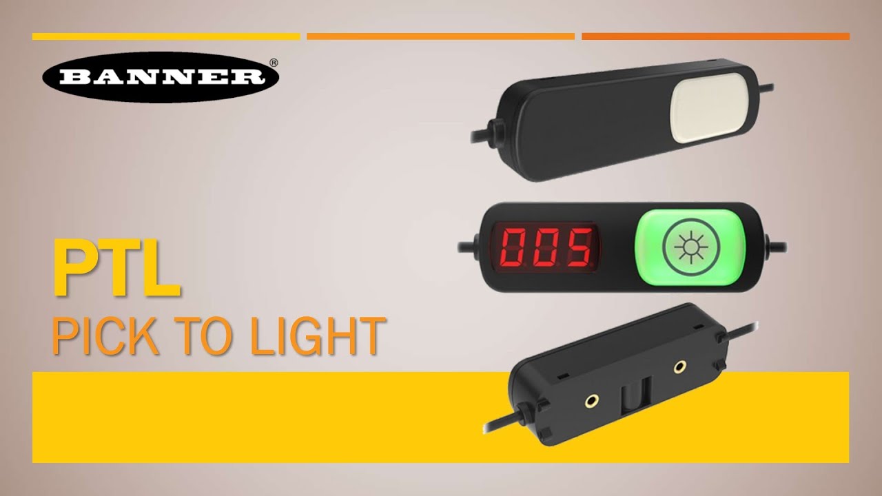 การหยิบสินค้า  2022  Banner: Pick to Light sensors: PTL Series (TH Language)