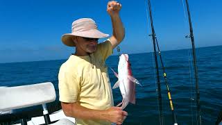 Catching triggerfish and red snapper nearshore on 4-19-24 in Panama City, Part 1.