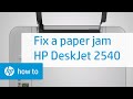 Fixing a Paper Jam | HP Deskjet 2540 All-in-One Printer | HP