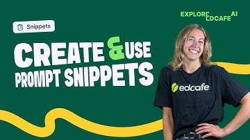 Save Time with Prompt Snippets in Edcafe AI 🚀 | Reuse Your Best Prompts