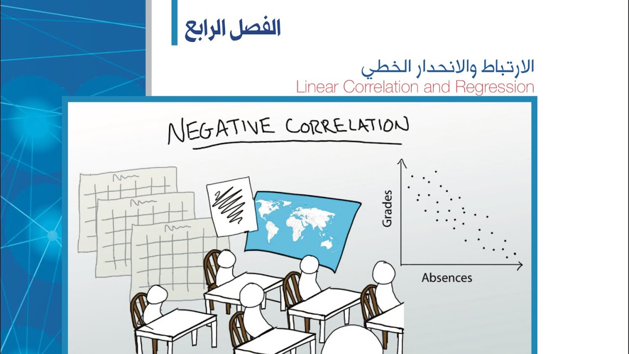 الفصل :4 الارتباط الخطي والانحدار الخطي ، احصاء 102 مسار انساني جامعة سعود