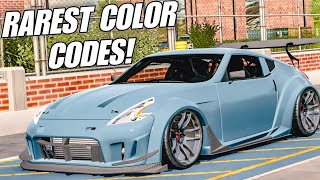 RAREST Color Codes To Use | Car Parking Multiplayer New Update